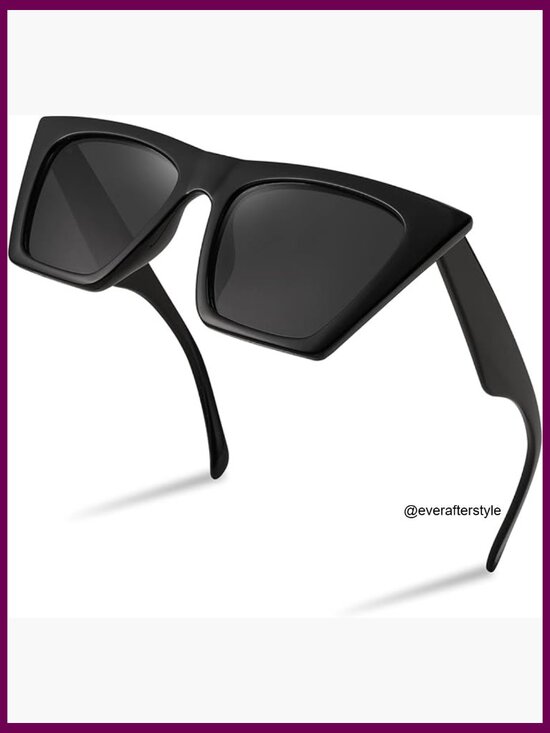 Vintage Square Cat Eye Sunglasses Polarized Lenses Lightweight Acetate Frame main image 7